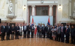 11 August 2017 National Assembly Deputy Speaker Djordje Milicevic and the members of the PFG with Indonesia in meeting with the Indonesian parliamentary delegation